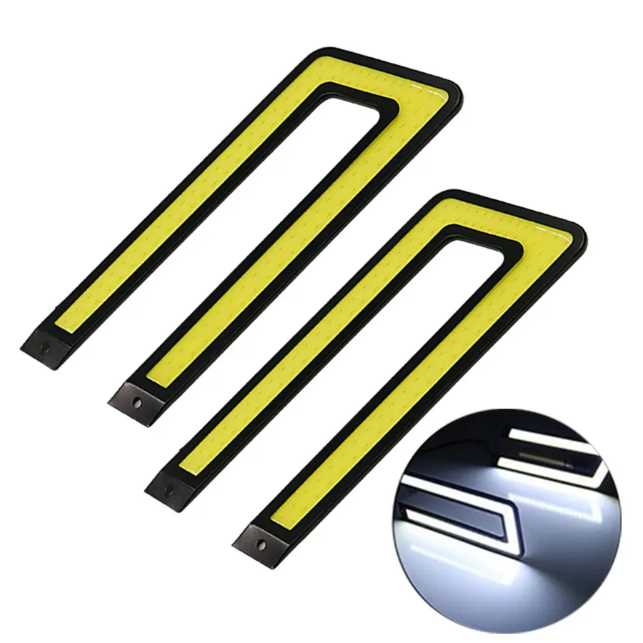 2pcs COB 6000K Led Daytime Running Light DRL Headlight Fog Lamp U Shape DC12V Super Bright White for BMW BENZ Focus Audi Madza
2pcs COB 6000K Led Daytime Running Light DRL Headlight Fog Lamp U Shape DC12V Super Bright White for BMW BENZ Focus Audi Madza