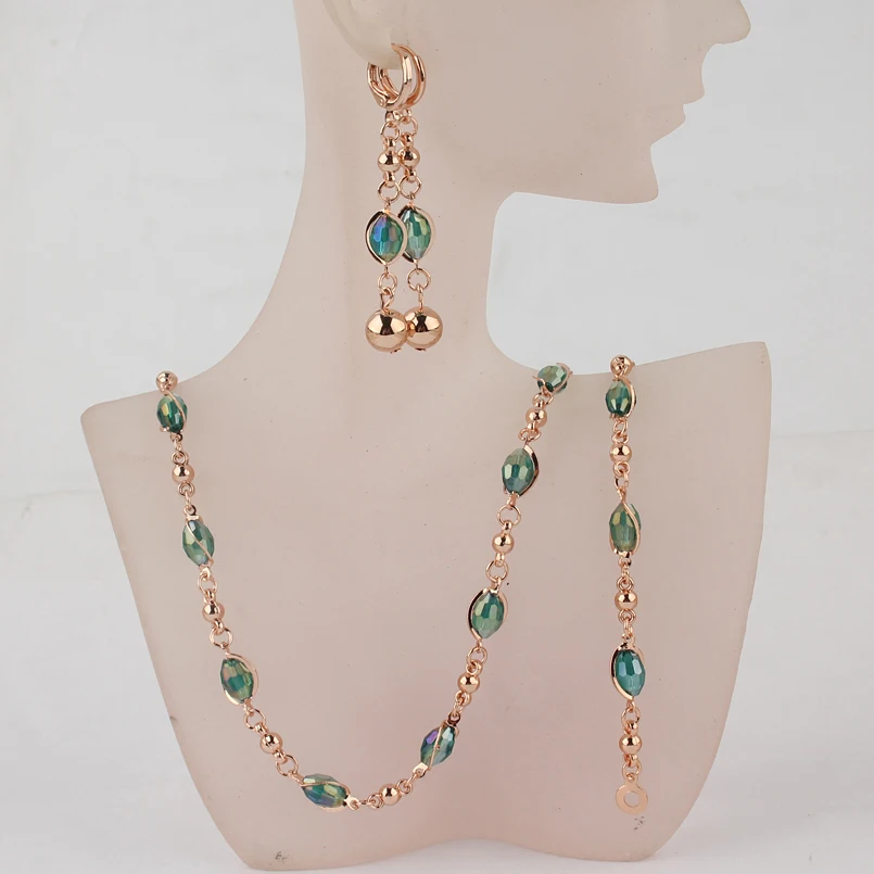 Free Shipping Fashion Women's Gold-color Green Austrian Crystal Necklace Bracelet Earrings Wedding/Bride Jewelry Sets Gift
Free Shipping Fashion Women's Gold-color Green Austrian Crystal Necklace Bracelet Earrings Wedding/Bride Jewelry Sets Gift