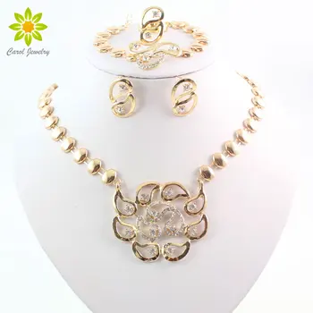 Free Shipping African Beads Jewelry Sets Gold Color Clear Crystal Women Wedding Necklace Bracelet Earring Ring
Free Shipping African Beads Jewelry Sets Gold Color Clear Crystal Women Wedding Necklace Bracelet Earring Ring