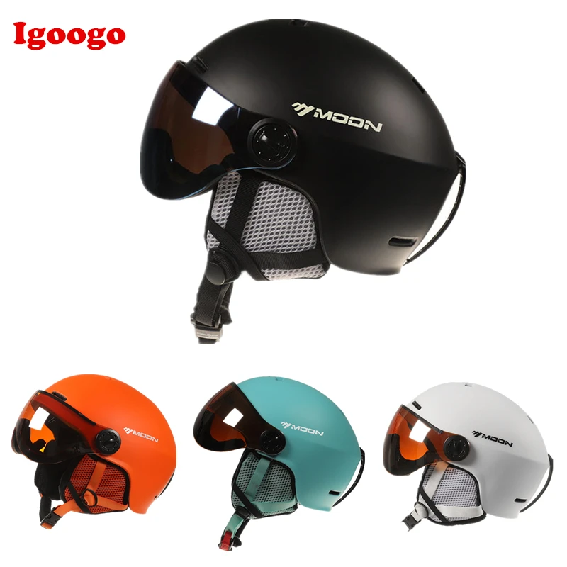 MOON Goggles CE Skiing Helmet Integrally-Molded Anti-collision Ski Helmets Safety sport Ski Snowboard Skateboard helmets EPS+PC
MOON Goggles CE Skiing Helmet Integrally-Molded Anti-collision Ski Helmets Safety sport Ski Snowboard Skateboard helmets EPS+PC