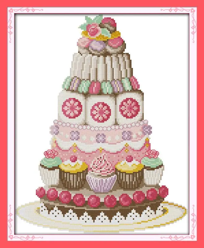 Home decoration Cake tower Diy Needlework Free DMC Cross Stitch Kit for Embroidery Knitting Needles Crafts hobby
Home decoration Cake tower Diy Needlework Free DMC Cross Stitch Kit for Embroidery Knitting Needles Crafts hobby