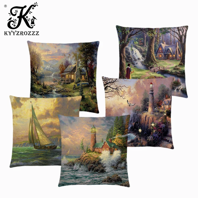 American Countryside Fields Gardens Scenery Art Oil Painting Beautiful Fairy Tale Good Cushion Cover Sofa Throw Pillow Case
American Countryside Fields Gardens Scenery Art Oil Painting Beautiful Fairy Tale Good Cushion Cover Sofa Throw Pillow Case