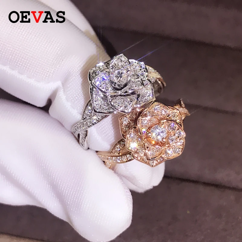 2019 Luxurious full AAA Zircon Shiny Rose flower finger rings Cute girls party jewelry Rose gold Silver color Wedding CZ ring
2019 Luxurious full AAA Zircon Shiny Rose flower finger rings Cute girls party jewelry Rose gold Silver color Wedding CZ ring