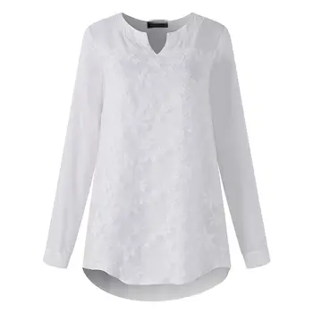 Ladies Fashion Large Size Loose Lace Embroidered Shirt Long-sleeved V-neck Casual Shirt Tops Autumn Plus Size S-4XL
Ladies Fashion Large Size Loose Lace Embroidered Shirt Long-sleeved V-neck Casual Shirt Tops Autumn Plus Size S-4XL