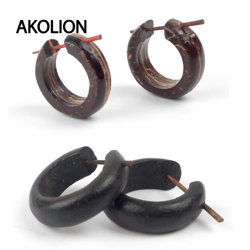 New Vintage Coffee Black Natural Wooden Circle Round Earrings For Women Men Handmade Brincos Ethnic Boho Body Piercing Jewelry
New Vintage Coffee Black Natural Wooden Circle Round Earrings For Women Men Handmade Brincos Ethnic Boho Body Piercing Jewelry