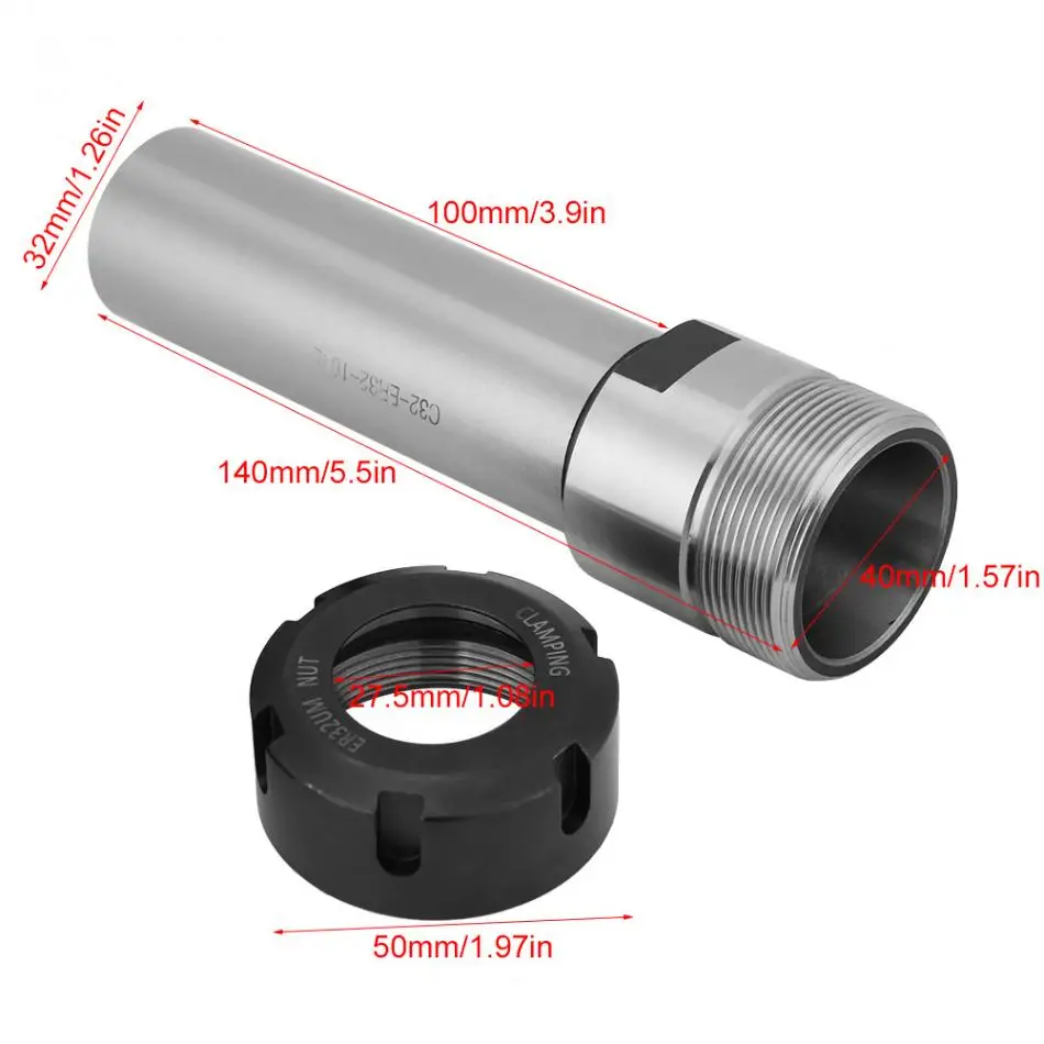 1set C32 ER32 C32 ER32 150L C32 ER40-100L Collet Chuck Holder extension rod/bar Straight Shank with wrench for CNC Milling Lathe
1set C32 ER32 C32 ER32 150L C32 ER40-100L Collet Chuck Holder extension rod/bar Straight Shank with wrench for CNC Milling Lathe