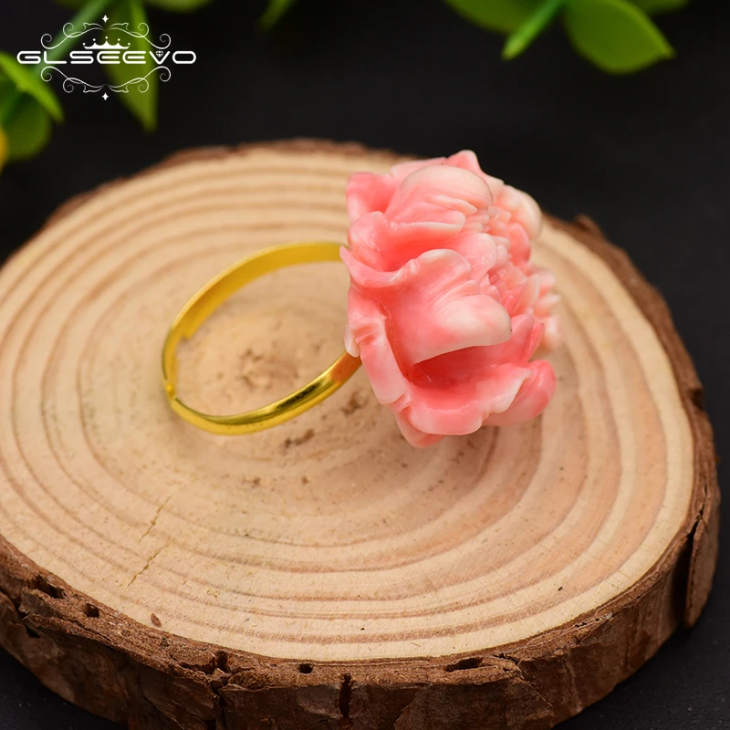 GLSEEVO Original 925 Sterling Silver Ring For Women Party Gift Adjustable Ring Coral Flower Fine Jewelry Customizable GR0223
GLSEEVO Original 925 Sterling Silver Ring For Women Party Gift Adjustable Ring Coral Flower Fine Jewelry Customizable GR0223