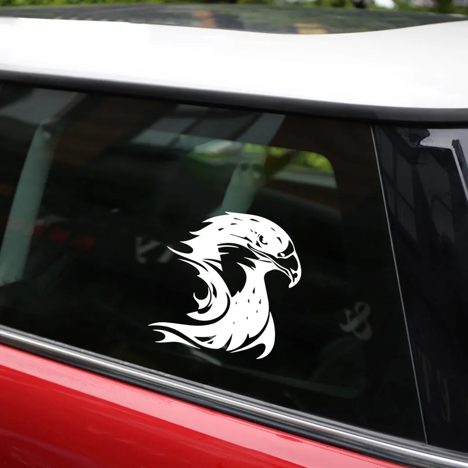 Anycuros Fire Flame Eagle Hawk Head Decal Car Sticker Vinyl Car Styling Accessories Motorcycle Window Toilet Sticker 13.314 (11)