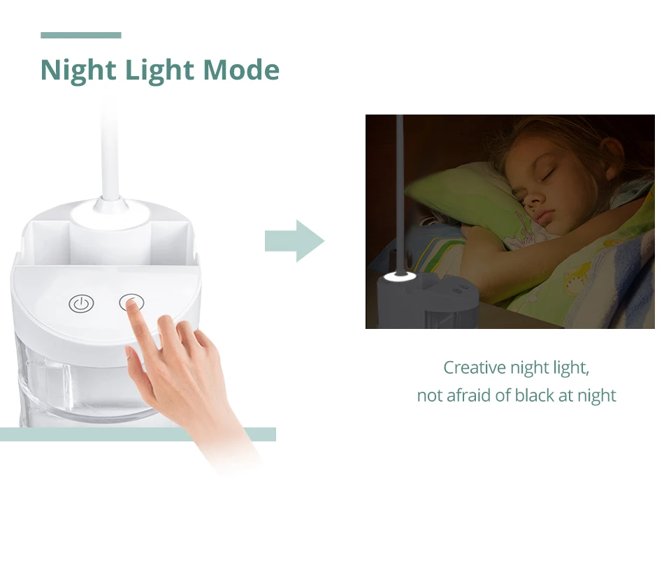 Touch Sensor Night Light Student Study Book Reading Light with Pen Holder 18650 USB LED 3 Modes 4000K Eye Protection Desk Lamp (9)