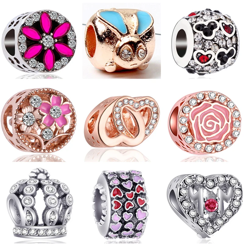Colorful Jewelry Small Rabbit Leaf Crown Flowers Beads Fit Pandora Charms Bracelets & Bangles for Women Hot DIY Jewelry Bijoux
Colorful Jewelry Small Rabbit Leaf Crown Flowers Beads Fit Pandora Charms Bracelets & Bangles for Women Hot DIY Jewelry Bijoux