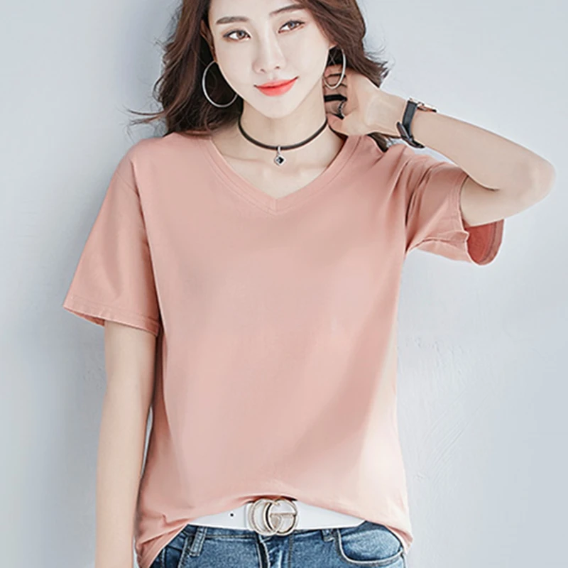 tshirt Women 2019 Summer T Shirt Women Solid Color Casual Tee Pink Green Short Sleeve V-Neck Ladies Tees Tops Female T-Shirt New
tshirt Women 2019 Summer T Shirt Women Solid Color Casual Tee Pink Green Short Sleeve V-Neck Ladies Tees Tops Female T-Shirt New