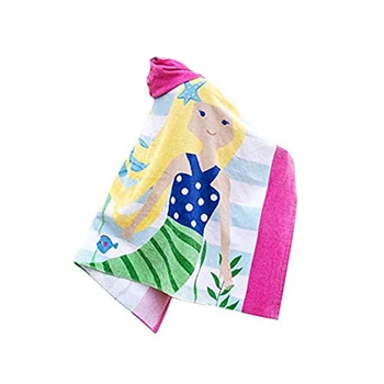 Kids Hooded Bath/Beach Towel Girls Boys Cute Cartoon Animal Full Vitality, 100% Cotton (New Mermaid) 
Kids Hooded Bath/Beach Towel Girls Boys Cute Cartoon Animal Full Vitality, 100% Cotton (New Mermaid)
