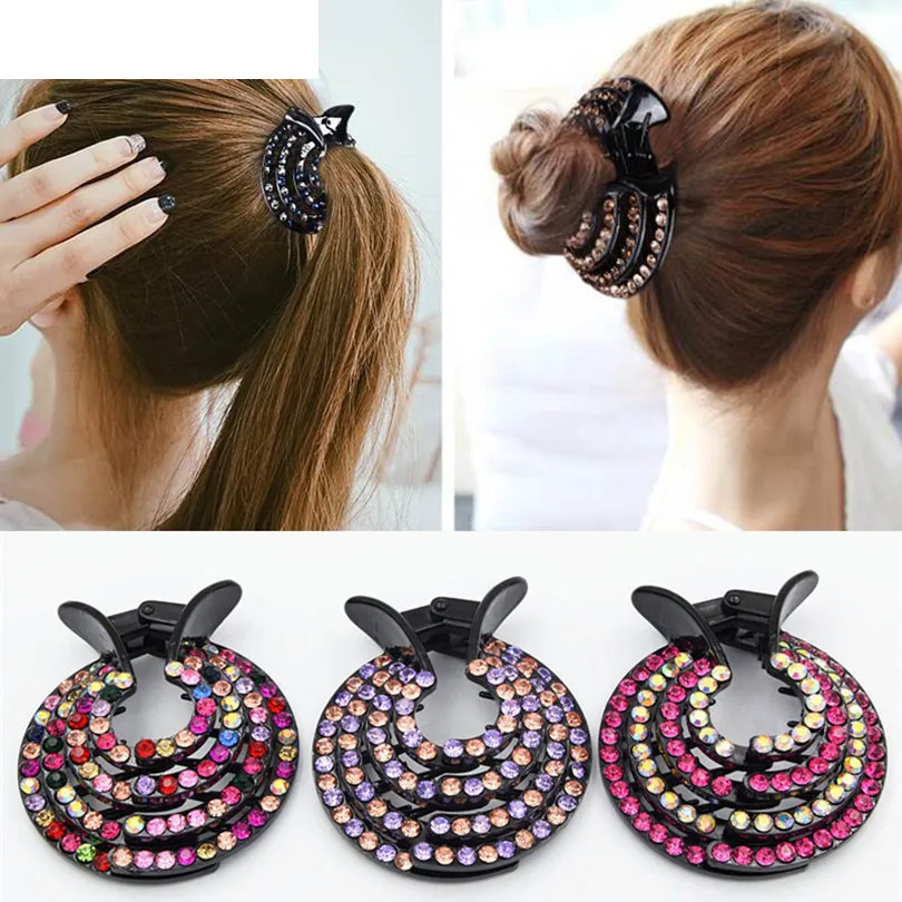 Half-balloon Women Nest Expanding Rhinestone Hairpin Girls Fashion Hair Claws Hair Bun Holders Accessories G0303
Half-balloon Women Nest Expanding Rhinestone Hairpin Girls Fashion Hair Claws Hair Bun Holders Accessories G0303