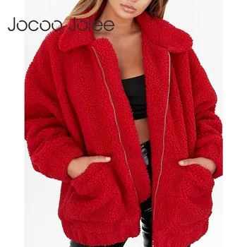 Jocoo Jolee 2019 Women Winter Thick Teddy Coat Casual Faux Fur Fleece Thick Jackets Female Vintage Warm Overcoat Plus Size 3XL
Jocoo Jolee 2019 Women Winter Thick Teddy Coat Casual Faux Fur Fleece Thick Jackets Female Vintage Warm Overcoat Plus Size 3XL