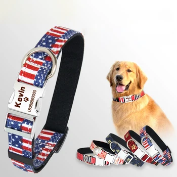 Dog Collar Personalized Nylon Pet Dog Tag Collars Customized Puppy Cat ID Collars Adjustable For Medium Large Dogs Engraved
Dog Collar Personalized Nylon Pet Dog Tag Collars Customized Puppy Cat ID Collars Adjustable For Medium Large Dogs Engraved