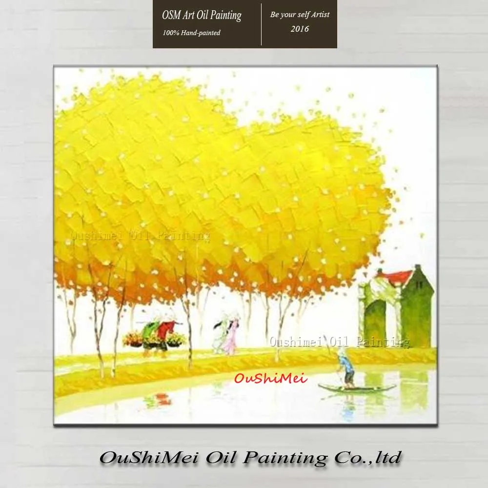 Hot Hand Painted Modern Oil Painting On Canvas Yellow Tree Landscape Hang Paintings For Living Room Decor Landscape Wall Art
Hot Hand Painted Modern Oil Painting On Canvas Yellow Tree Landscape Hang Paintings For Living Room Decor Landscape Wall Art
