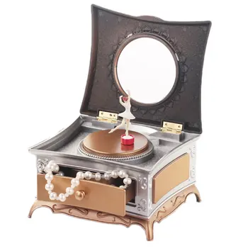 Plastic Classic Dresser Rotating Girl Music Box With Makeup Mirror Single Layer Drawer Jewelry Storage Box Fashion Wedding Gifts
Plastic Classic Dresser Rotating Girl Music Box With Makeup Mirror Single Layer Drawer Jewelry Storage Box Fashion Wedding Gifts
