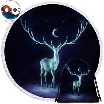 Nightbringer by JoJoesArt Large Round Beach Towel Elk and Moon Microfiber Toalla Blanket Tassel Deer Moonlight Bath Towel Mat
Nightbringer by JoJoesArt Large Round Beach Towel Elk and Moon Microfiber Toalla Blanket Tassel Deer Moonlight Bath Towel Mat