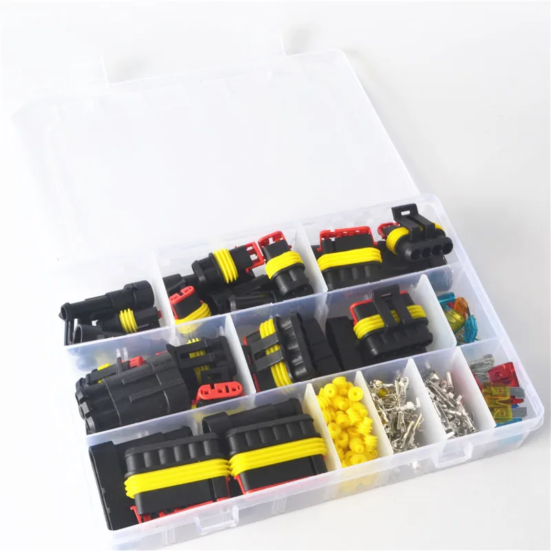 Free shipping 240 Pcs Superseal AMP/Tyco Waterproof 12V Electrical Connectors Kit 1/2/3/4/5/6 Way Pin
Free shipping 240 Pcs Superseal AMP/Tyco Waterproof 12V Electrical Connectors Kit 1/2/3/4/5/6 Way Pin