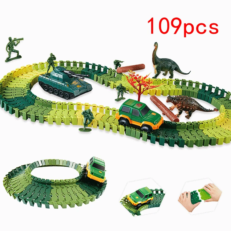 109Pcs Dinosaur Model DIY Assembled Electric Dinosaur Track Magical Track Children Educational Puzzle Block Building Block Track
109Pcs Dinosaur Model DIY Assembled Electric Dinosaur Track Magical Track Children Educational Puzzle Block Building Block Track