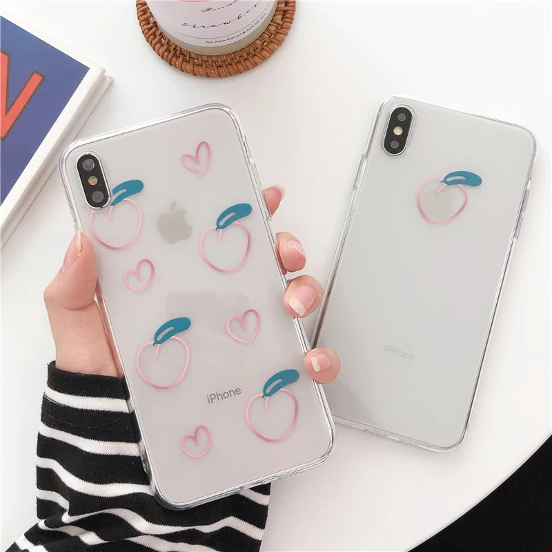 SUYACS Fruits Phone Case For iPhone XS Max XR 6 6S 7 8 Plus X Cartoon Heart Peach Couple Soft TPU Phone Back Cover Cases
SUYACS Fruits Phone Case For iPhone XS Max XR 6 6S 7 8 Plus X Cartoon Heart Peach Couple Soft TPU Phone Back Cover Cases