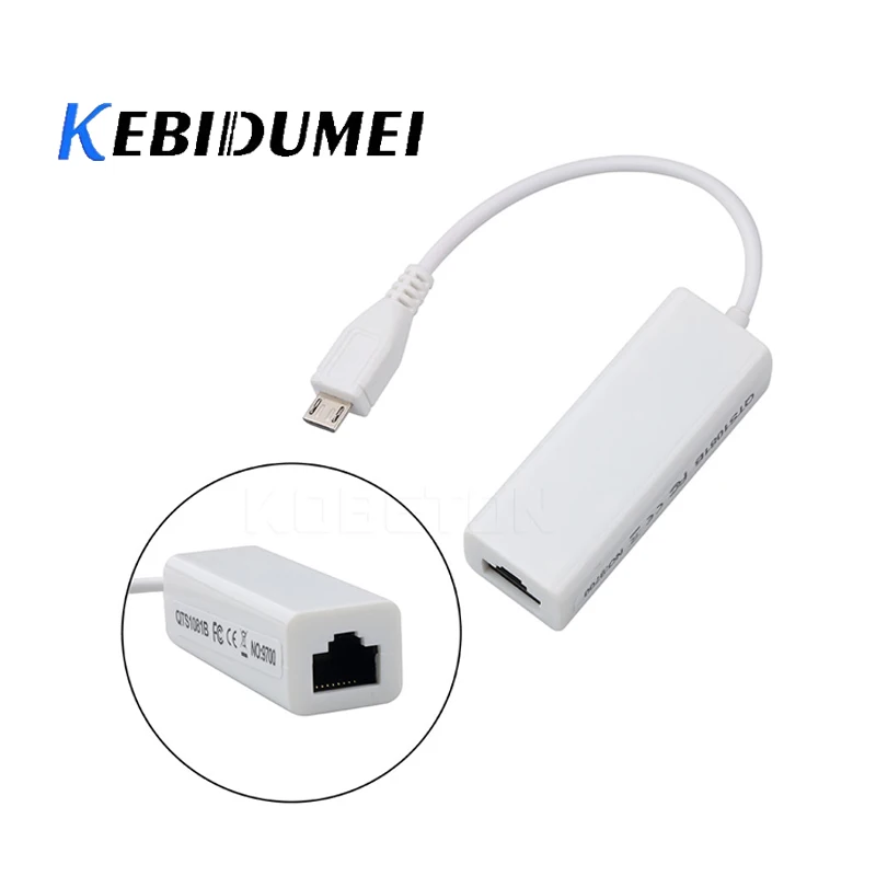 kebidumei 10/100Mbps Micro USB 2.0 Male Ethernet 5-Pin RJ45 Network Lan Adapter Card For Android PC Laptop Tablets For Windows
kebidumei 10/100Mbps Micro USB 2.0 Male Ethernet 5-Pin RJ45 Network Lan Adapter Card For Android PC Laptop Tablets For Windows