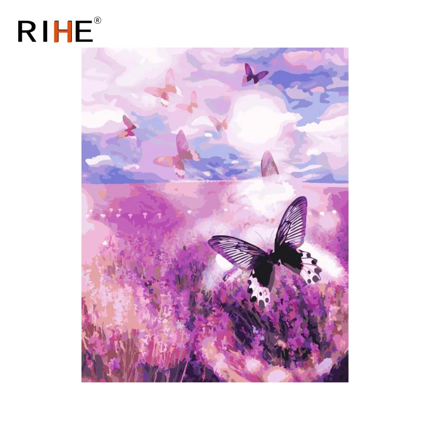 RIHE Flower Land Diy Painting By Numbers Butterfly Oil Painting On Canvas Hand Painted Cuadros Decoracion Acrylic Paint For Home
RIHE Flower Land Diy Painting By Numbers Butterfly Oil Painting On Canvas Hand Painted Cuadros Decoracion Acrylic Paint For Home
