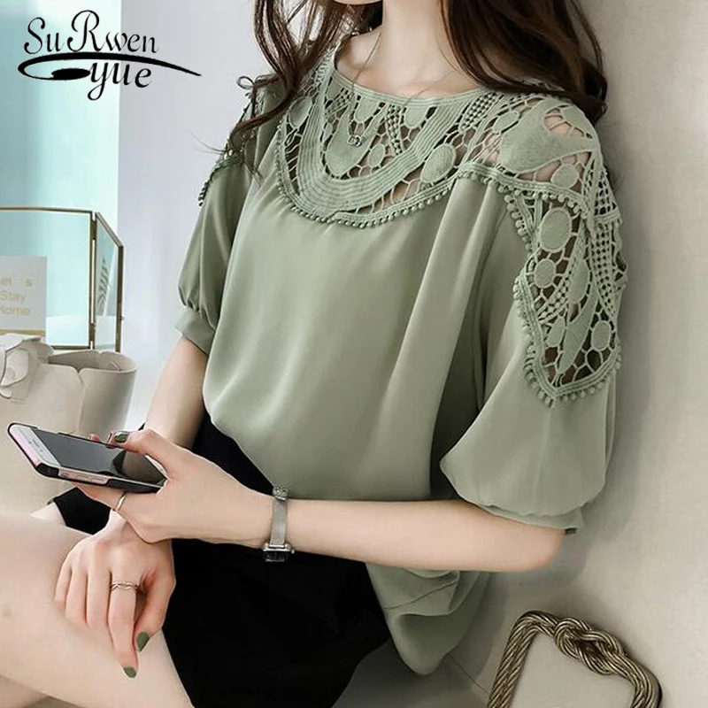 Fashion woman blouses 2018 Short Sleeve summer tops Sexy Hollow Out chiffon Blouse Shirt Plus Size 3XL 4XL Women Tops 0621 40
Fashion woman blouses 2018 Short Sleeve summer tops Sexy Hollow Out chiffon Blouse Shirt Plus Size 3XL 4XL Women Tops 0621 40