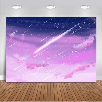 Meteor Shower Purple Night Sky Backdrop for Photography Newborn Baby Shower Party Decoration Supplies Photographic Studio Prop
Meteor Shower Purple Night Sky Backdrop for Photography Newborn Baby Shower Party Decoration Supplies Photographic Studio Prop