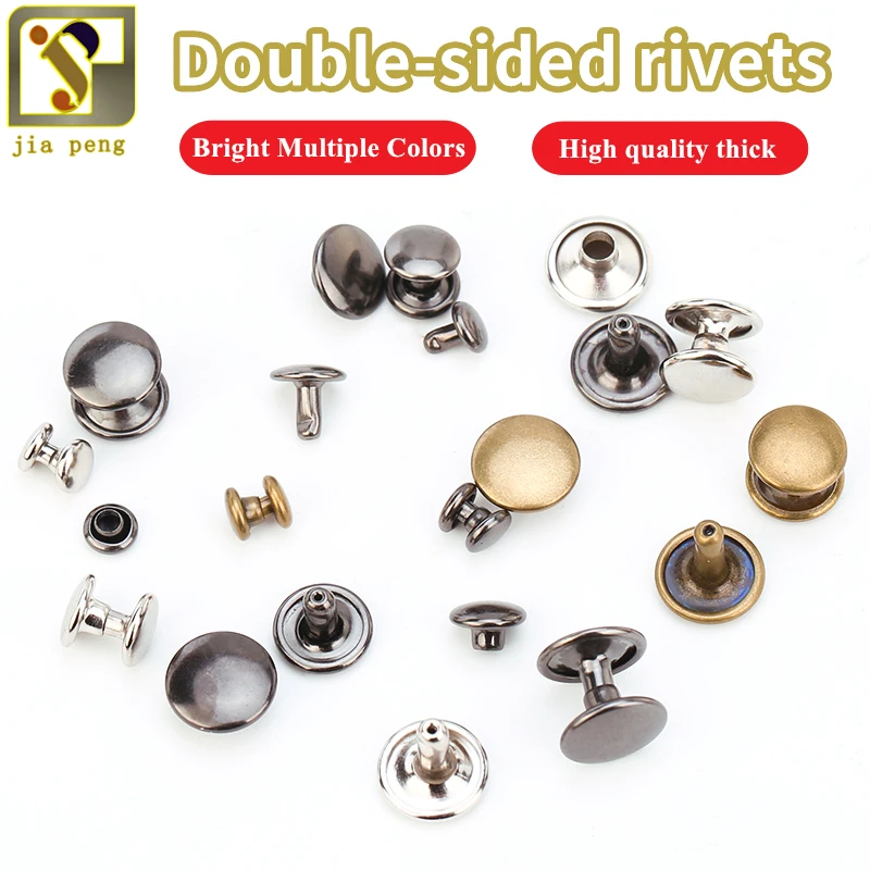 50pcs Metal Double Cap Side Round Rapid Rivet Leathercraft Leather Belt Wallet Bag Shoe Decorative DIY Punk Nailhead Spike Stud
50pcs Metal Double Cap Side Round Rapid Rivet Leathercraft Leather Belt Wallet Bag Shoe Decorative DIY Punk Nailhead Spike Stud