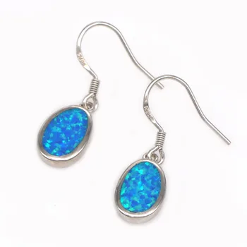 RH0105 New women's oval Drop earrings ladies geometry blue opal 925 sterling silver drop earrings ladies fashion jewelry 
RH0105 New women's oval Drop earrings ladies geometry blue opal 925 sterling silver drop earrings ladies fashion jewelry