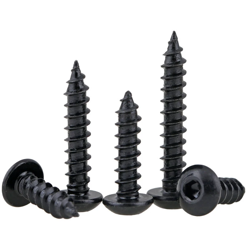 100pcs M3*6/8/10/12/16/20 Alloy steel with black hex socket round button head self tapping screw Model wood electronic screw
100pcs M3*6/8/10/12/16/20 Alloy steel with black hex socket round button head self tapping screw Model wood electronic screw