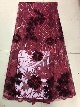 African Lace Fabric 2019 High Quality Lace With sequins Fashion French Tulle Lace Fabric For Party Dresses pink green Red wine
African Lace Fabric 2019 High Quality Lace With sequins Fashion French Tulle Lace Fabric For Party Dresses pink green Red wine