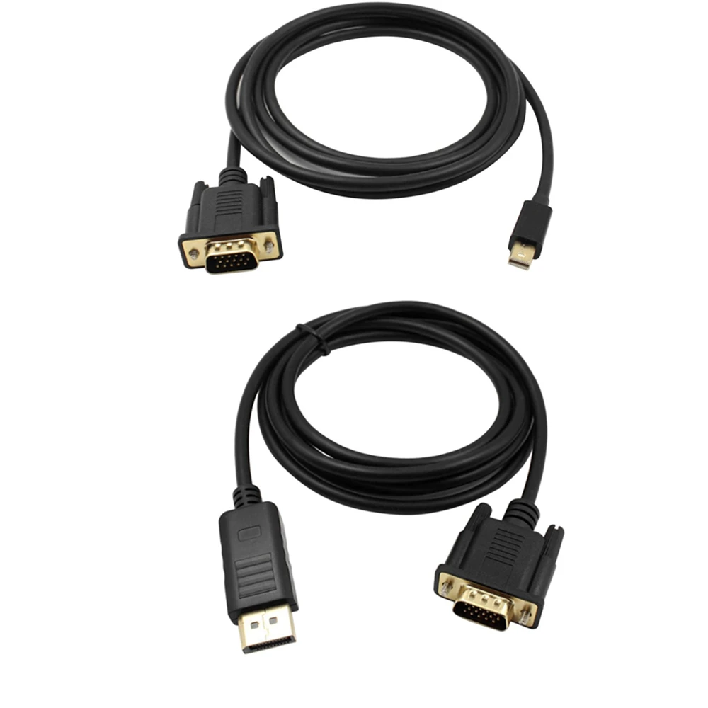 1.8m Mini DP/DP to VGA Cable Adapter Full HD 1080P DP Male To VGA Male Converter Cable For MacBook HDTV Projector PC LCD
1.8m Mini DP/DP to VGA Cable Adapter Full HD 1080P DP Male To VGA Male Converter Cable For MacBook HDTV Projector PC LCD