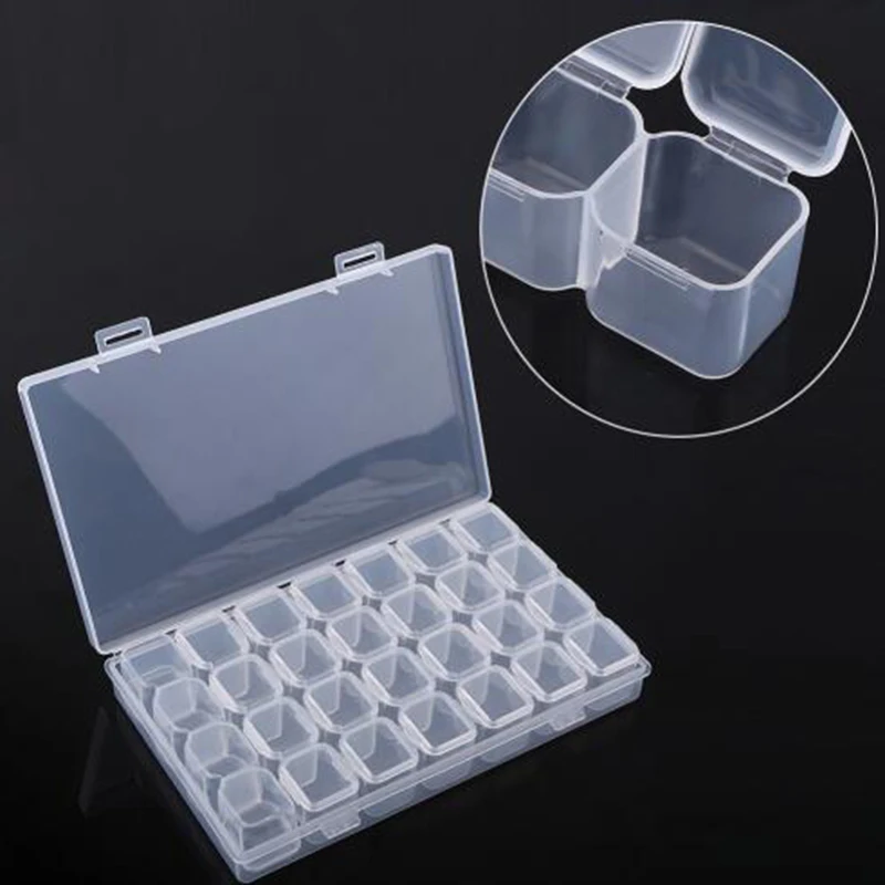 28 Slots Diamond Box Embroidery Diamond Painting Accessory Beads Display Storage Box Plastic Box Transparent Cross Stitch Tool
28 Slots Diamond Box Embroidery Diamond Painting Accessory Beads Display Storage Box Plastic Box Transparent Cross Stitch Tool