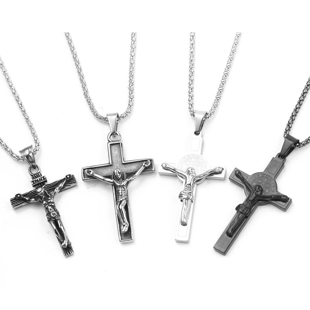 Vintage Cross Necklace INRI Crucifix Jesus Piece Pendant & Necklace For Men Women Christian Hip Hop Punk Jewelry Charms
Vintage Cross Necklace INRI Crucifix Jesus Piece Pendant & Necklace For Men Women Christian Hip Hop Punk Jewelry Charms