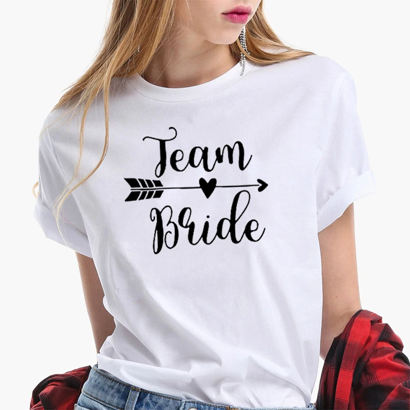 Besikom Team Bride Letter Printed Women T-shirt Cotton Short Sleeve Loose Fit Summer Clothing Streetwear Fashion Tee Shirt Femme
Besikom Team Bride Letter Printed Women T-shirt Cotton Short Sleeve Loose Fit Summer Clothing Streetwear Fashion Tee Shirt Femme