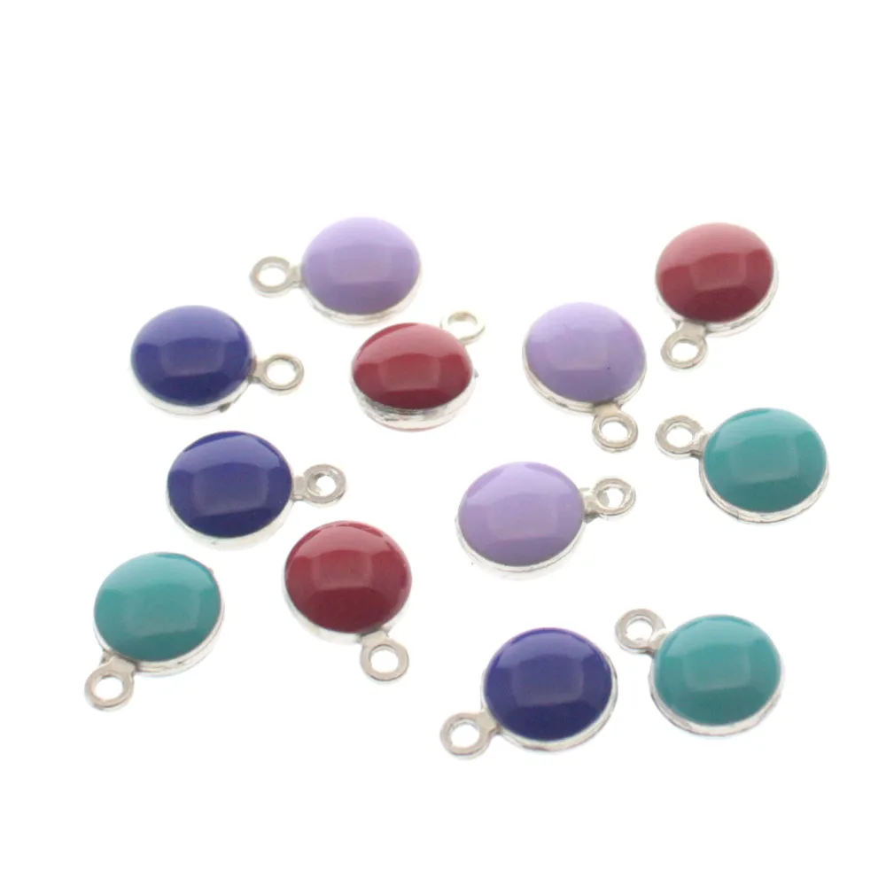 50pcs Mix Color Silver Evil Eye 2 Side Enamel Loose Beads Pendant for Jewelry Making Earring Bracelets Accessories 7 x 9 mm
50pcs Mix Color Silver Evil Eye 2 Side Enamel Loose Beads Pendant for Jewelry Making Earring Bracelets Accessories 7 x 9 mm