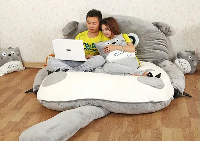 Image Hot Sale My Neighbor Totoro Huge Cute Bed Sleeping Bag Sheet Pad Soft Totoro Bed 5 Sizes