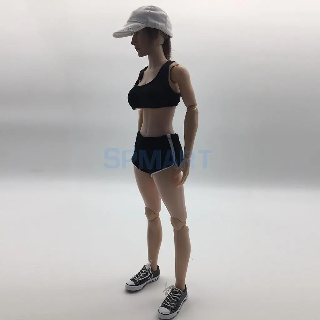 1/6 Scale Female Sport Pants Suit Shirt Women Clothes Set for 12'' Phicen Action Figures Collectible Doll Toy DIY Accessories