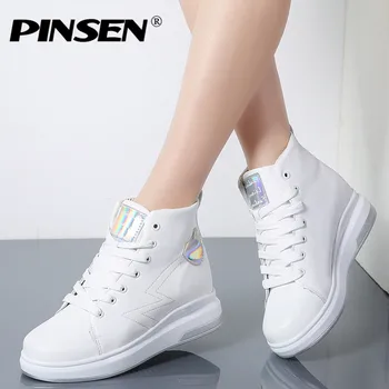 PINSEN 2020 Spring Platform White Shoes Women Sneakers High Quality Leather Lace up Flats Shoes Woman Thick Heel Creepers Shoes
PINSEN 2020 Spring Platform White Shoes Women Sneakers High Quality Leather Lace up Flats Shoes Woman Thick Heel Creepers Shoes