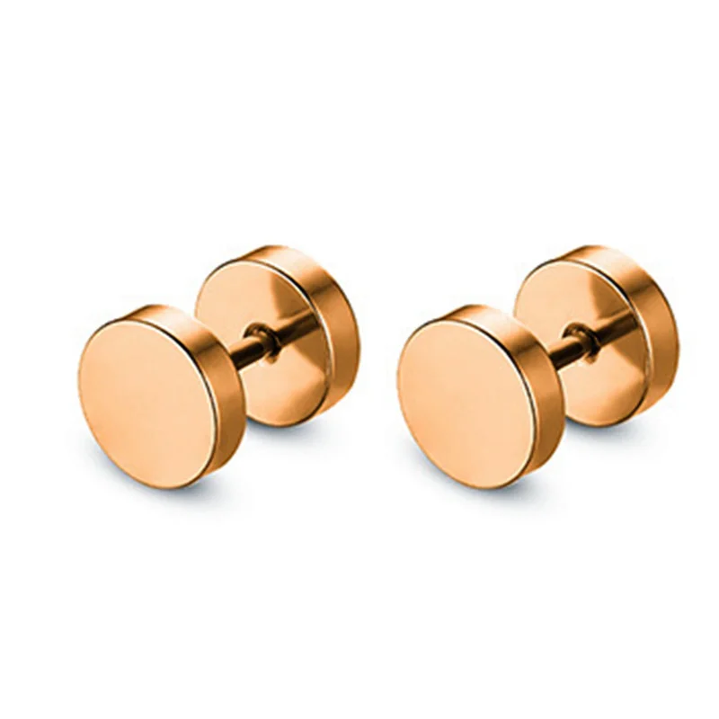 1pair High quality Vacuum plating rose gold Titanium steel Prevent allergy pure circular The barbell Dumbbells Earrings
1pair High quality Vacuum plating rose gold Titanium steel Prevent allergy pure circular The barbell Dumbbells Earrings