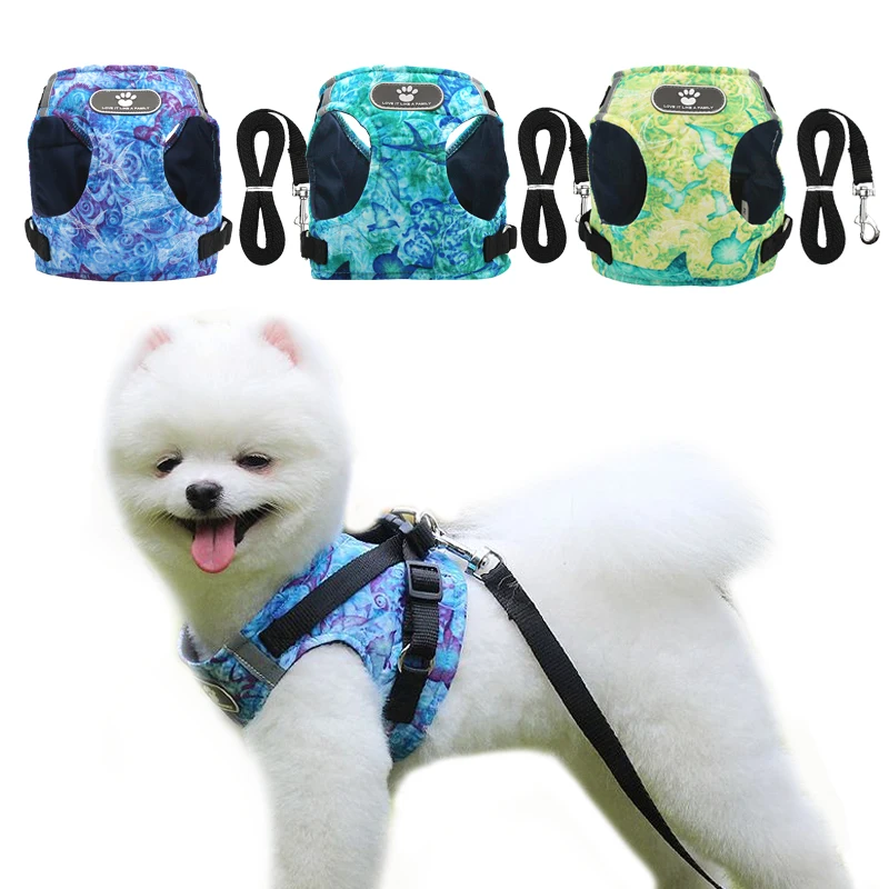 Printing Dog Cat Harness Leash Set Breathable Puppy Vest for Small Pet Medium Dogs Chain Reflective Walking Lead Leash Sets
Printing Dog Cat Harness Leash Set Breathable Puppy Vest for Small Pet Medium Dogs Chain Reflective Walking Lead Leash Sets