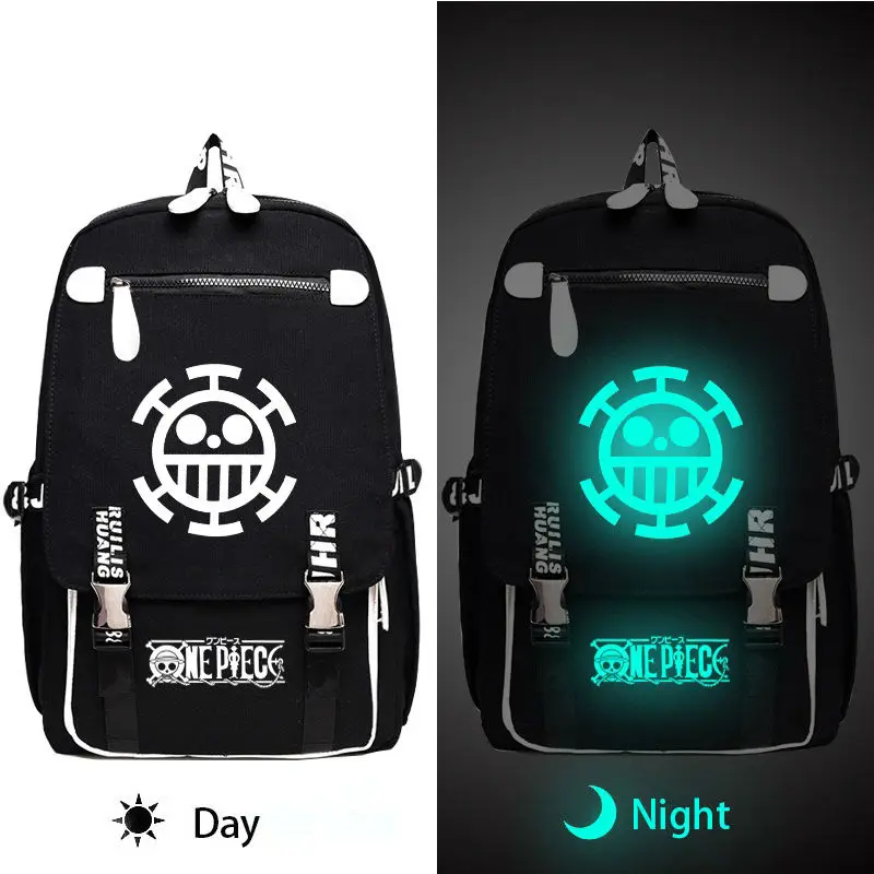One Piece Law Luminous Backpack Women Men Canvas Backpack Daily Laptop Bag for Teenagers Students Large Travel Bags
One Piece Law Luminous Backpack Women Men Canvas Backpack Daily Laptop Bag for Teenagers Students Large Travel Bags