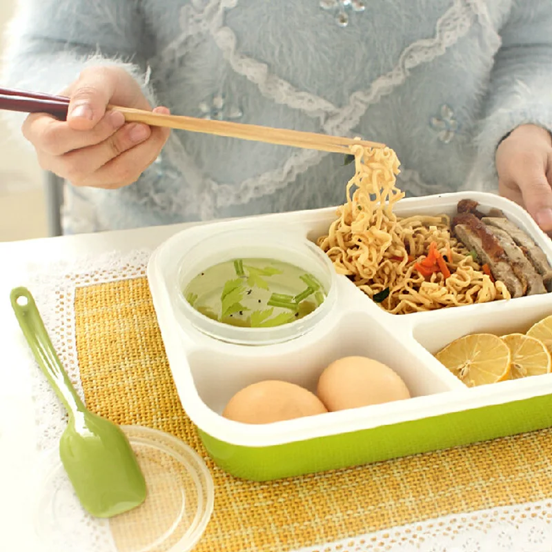 Leakproof and Versatile 4 Grid Compartment Bento-style Lunch Box Food Container Holder School Kids 1 Pcs 23.5cm*17.5cm*6.5cm
Leakproof and Versatile 4 Grid Compartment Bento-style Lunch Box Food Container Holder School Kids 1 Pcs 23.5cm*17.5cm*6.5cm