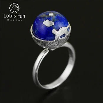 Lotus Fun Real 925 Sterling Silver Natural Lapis Stone Original Handmade Designer Fine Jewelry Cat's Dream Female Rings Bijoux
Lotus Fun Real 925 Sterling Silver Natural Lapis Stone Original Handmade Designer Fine Jewelry Cat's Dream Female Rings Bijoux