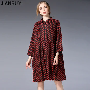 JIANRUYI 2018 New spring Plus Size Ladies Floral Embroidered loose dress Long sleeved shirt
JIANRUYI 2018 New spring Plus Size Ladies Floral Embroidered loose dress Long sleeved shirt