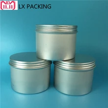 

Free Shipping 120g/ml Silver Aluminum Empty Lucifugal Tall Bottle Jar Cream Eye Gel Pomade Bath Salt Empty Cosmetic Containers