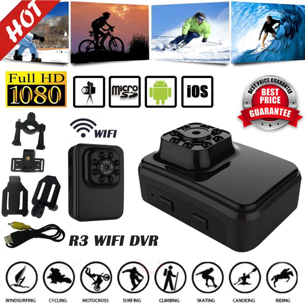 Mini WiFi Camera Secret Cam 1080P Full HD Night Vision Small Portable Sports DV Camcorder Wireless Control Nanny Cam Car Record
Mini WiFi Camera Secret Cam 1080P Full HD Night Vision Small Portable Sports DV Camcorder Wireless Control Nanny Cam Car Record