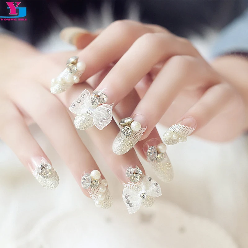 Bride 3D Fake Nails Butterfly Full Lace Pearl Pre Design Nail Art Tips Beauty Press On Nails Faux Ongles Acrilico Para Maquiagem
Bride 3D Fake Nails Butterfly Full Lace Pearl Pre Design Nail Art Tips Beauty Press On Nails Faux Ongles Acrilico Para Maquiagem